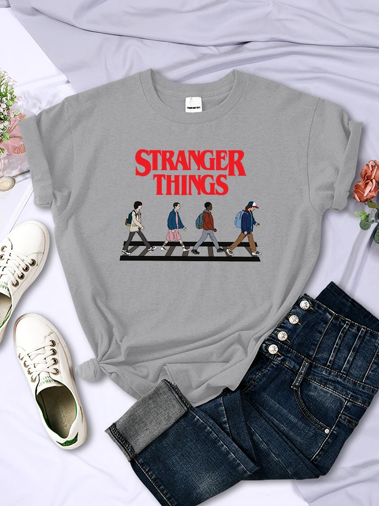 

Футболка женская с круглым вырезом, винтажная простая пляжная майка с принтом «Abbey Road», мягкая дышащая одежда