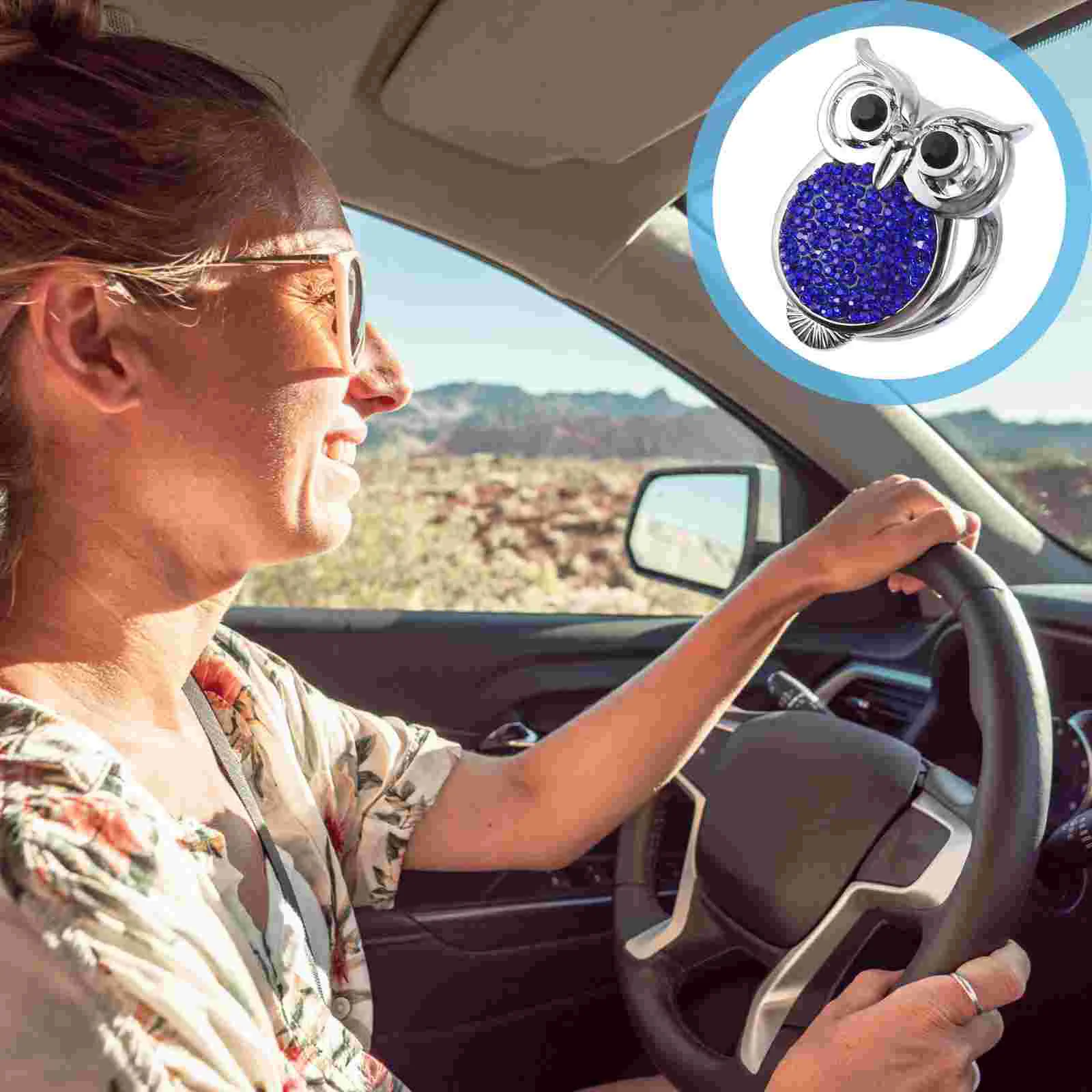 

Car Accessories Switch Cover Engine Start Stop Button Decor Rhinestone Push Ignition Rhinestones Owl