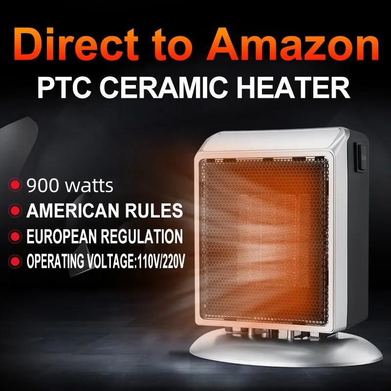 

900W Heater Electric for Home Room Heating Electric Warmer PTC Heater Portable Heater Space Winter Warmer Machine Desktop Heater