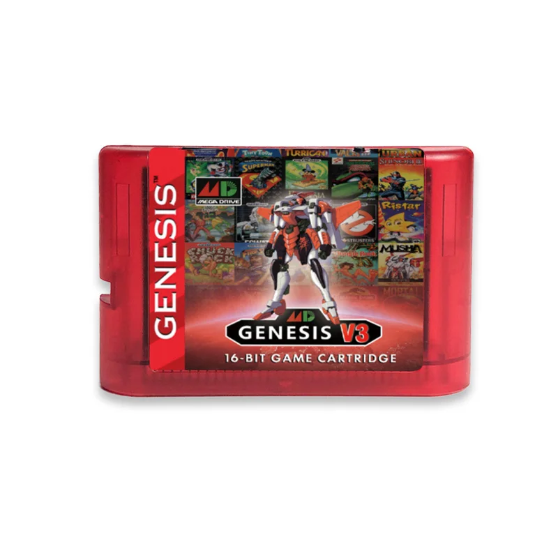 

Мультимедийные видеоигры MDV3 1200 в 1 для Sega Genesis MegaDrive Genesis Console