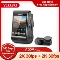 viofo a229 duo dash cam front and rear view camera 2k2k with wi fi and gps logger car dvr voice notification sony sensor