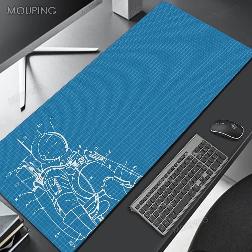

Art Blue Deskmat Carpet Setup Gaming Accessories Xxl Mousepad Company Mechanical Keyboard Astronauta Pc Accessories Mouse Pad Xl