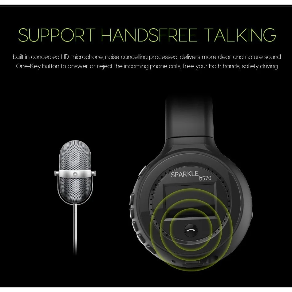 FOR Bluetooth Headphone Wireless Headset Foldable Support Micro SD Card AUX Microphone Earphone |