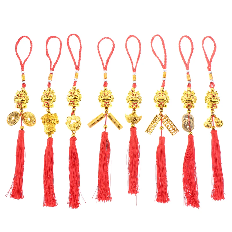 

The Gold-plated Plastic Zodiac Dragon Pendant Represents Good Luck In 2024 New Year, As A Festival Gift For Friends And Children