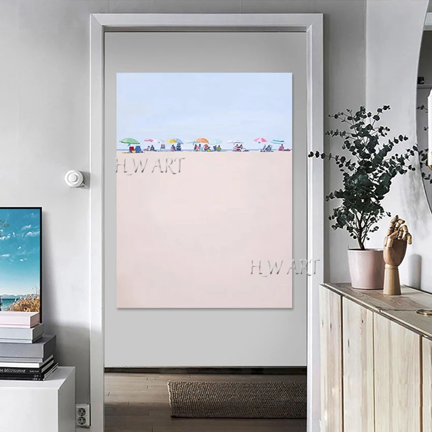 Абстрактная картина маслом 3D пляжный пейзаж без рамы