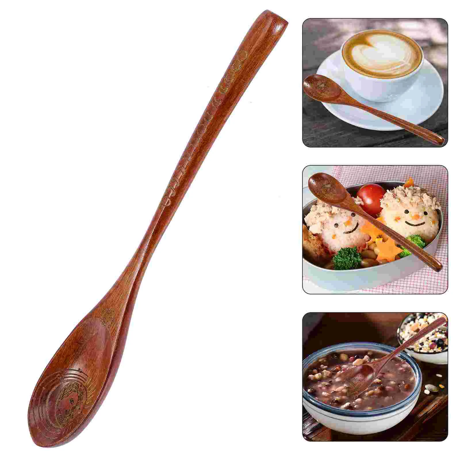 

Spoon Spoons Wood Wooden Coffee Dessert Tea Stirring Stir Scoop Mixing Bar Hot Soup Serving Fruit Japanese Teaspoon Sugar