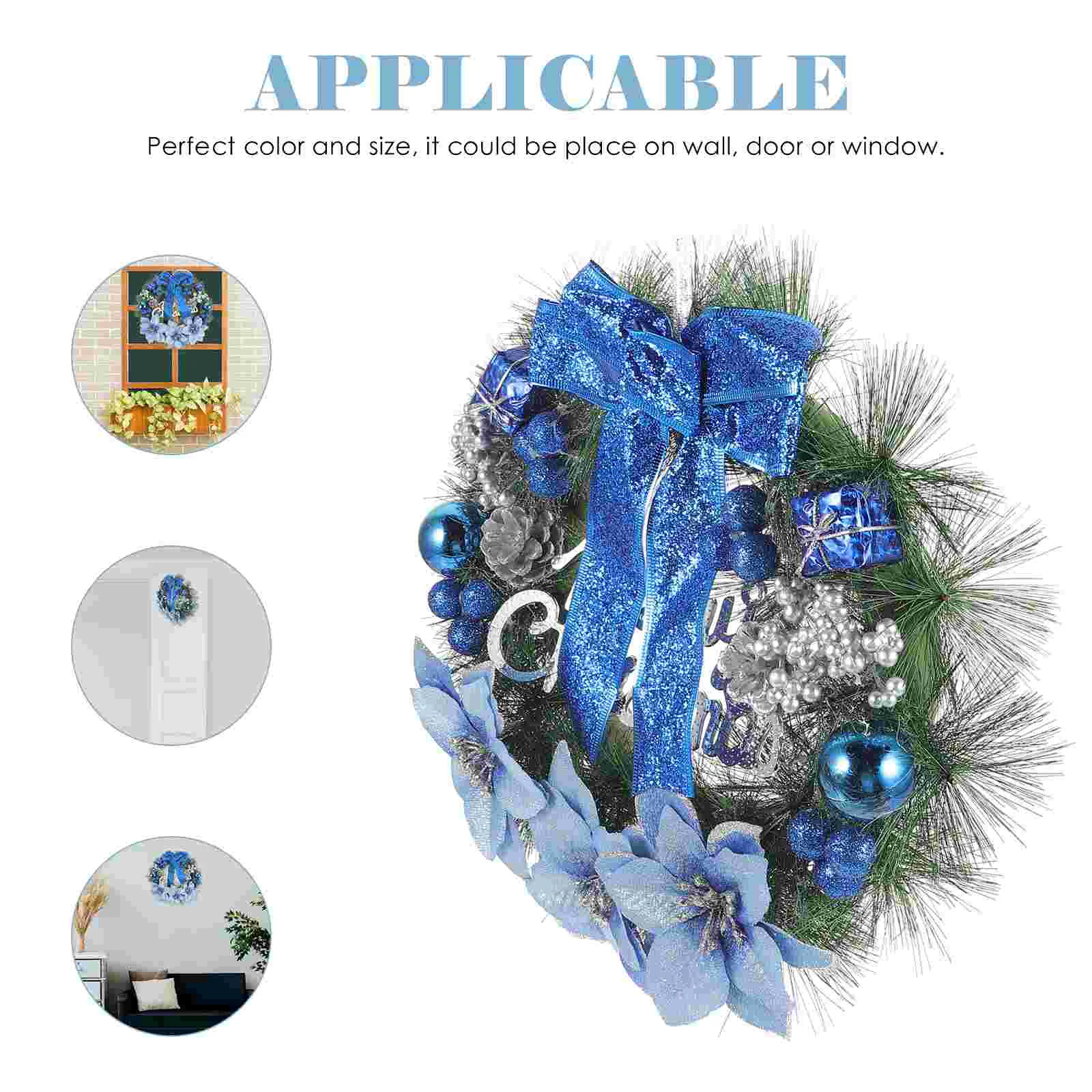 30-сантиметровые искусственные растения домашние венок из сосны рождественская