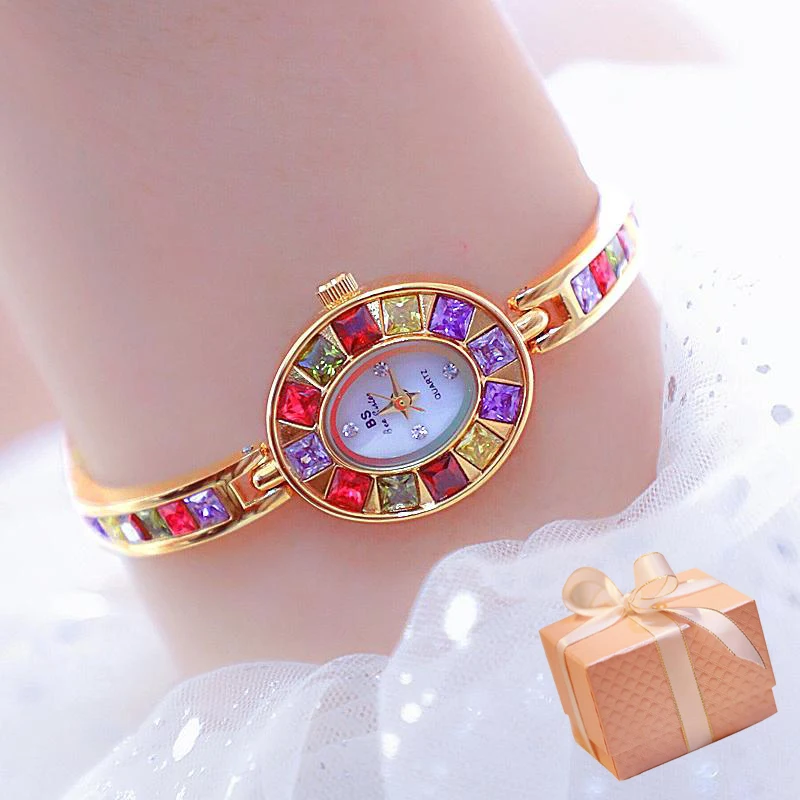 

BS Women Watch Famous Luxury Brands Small Dial Female Wristwatches Waterproof Dress Gold Quartz Ladies Watches Montre Femme 2023