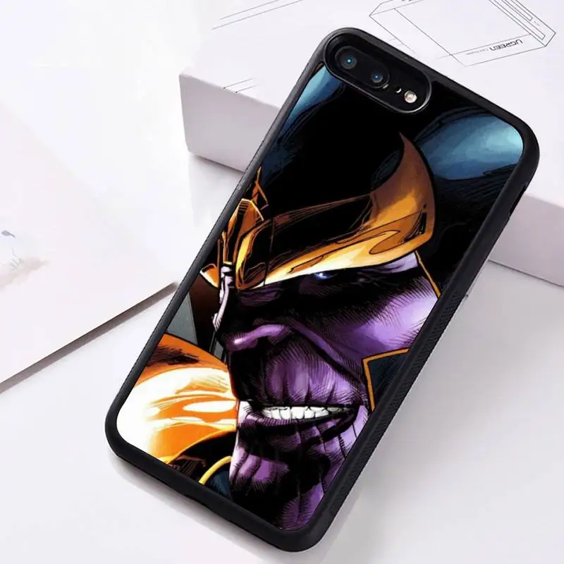 

Marvel Superhero Thanos Phone Case Rubber For iphone 12 11 Pro Max Mini XS Max 8 7 6 6S Plus X 5S SE 2020 XR cover
