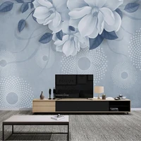custom 3d beautiful simple white flower background wall wallpaper for bedroom painting papel de parede home d%c3%a9cor tapety fresco