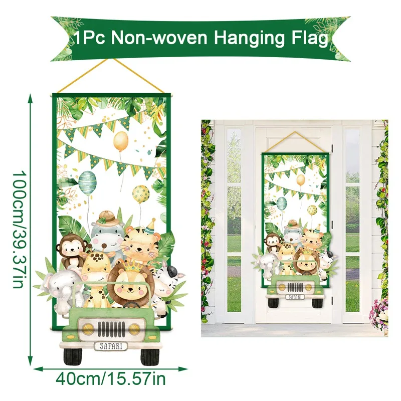 

Декоративные флаги "Животные джунглей"