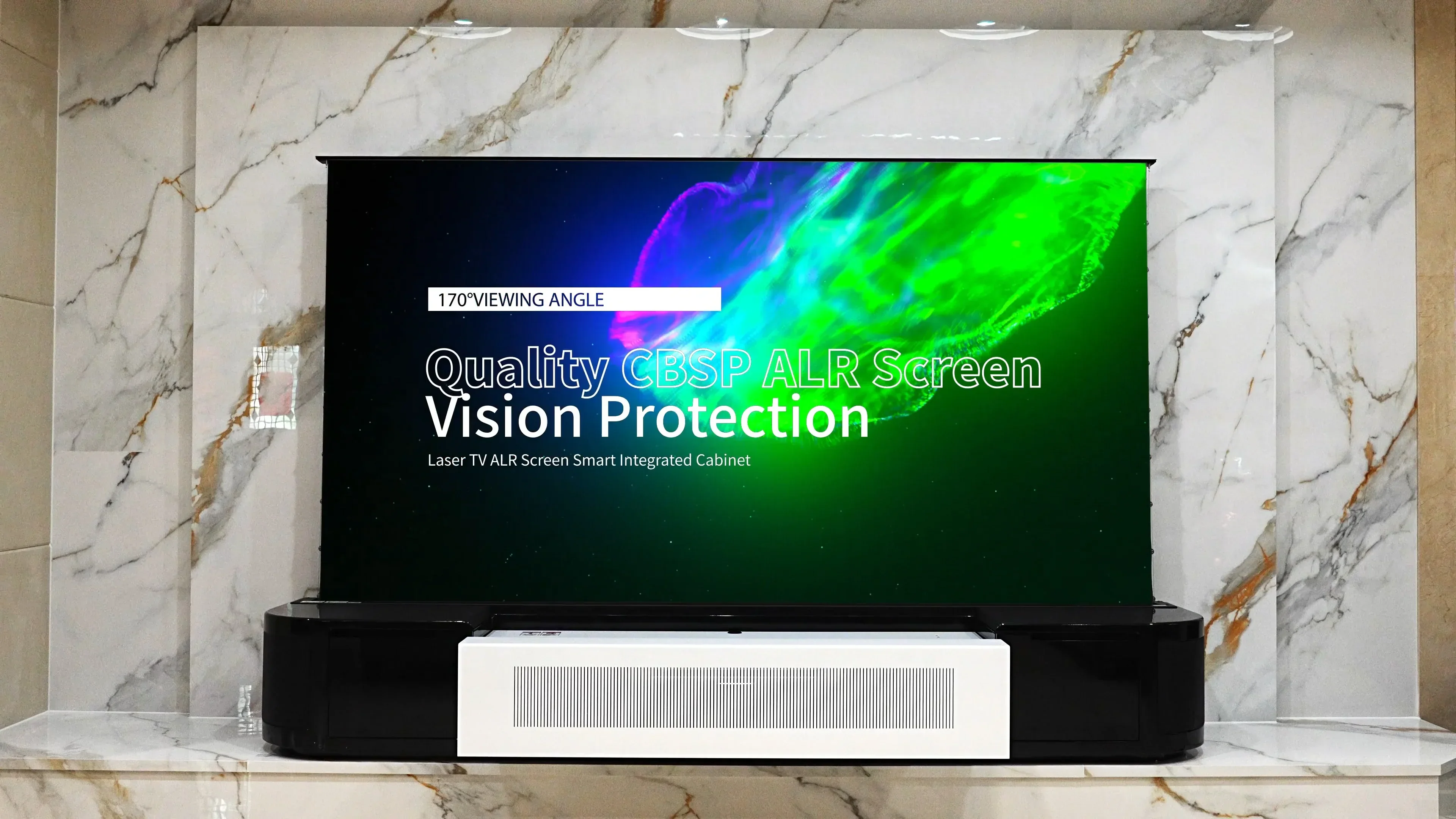 Фото OEM WUPRO 120-дюймовый выдвижной экран Cbsp для проектора UST, тумба для телевизора, экран ALR, интегрированный шкаф, умный телевизионный шкаф №5