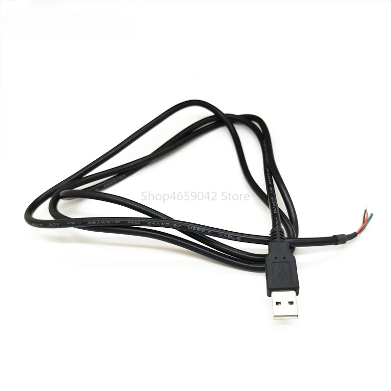 

1pcs USB Cable with Shield USB2.0 A Male 4 Pins Power Supply Extension Cable Length 1.5m High-quality