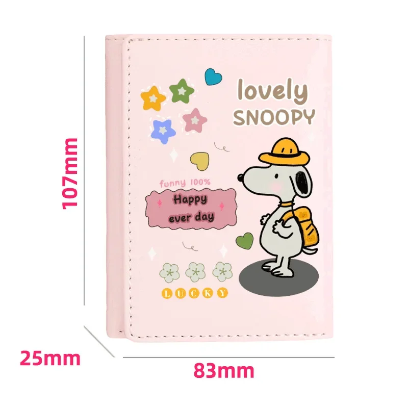 Кошелек Snoopy из искусственной кожи для женщин креативный маленький складной