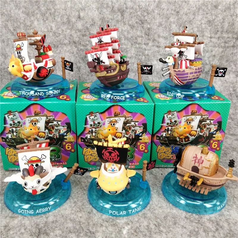 

One Piece Animation Trendy Toys~pirate Ship Scene Model Dolls Ornaments 6 Styles/set Room Decoration Model Collection Gift Toys