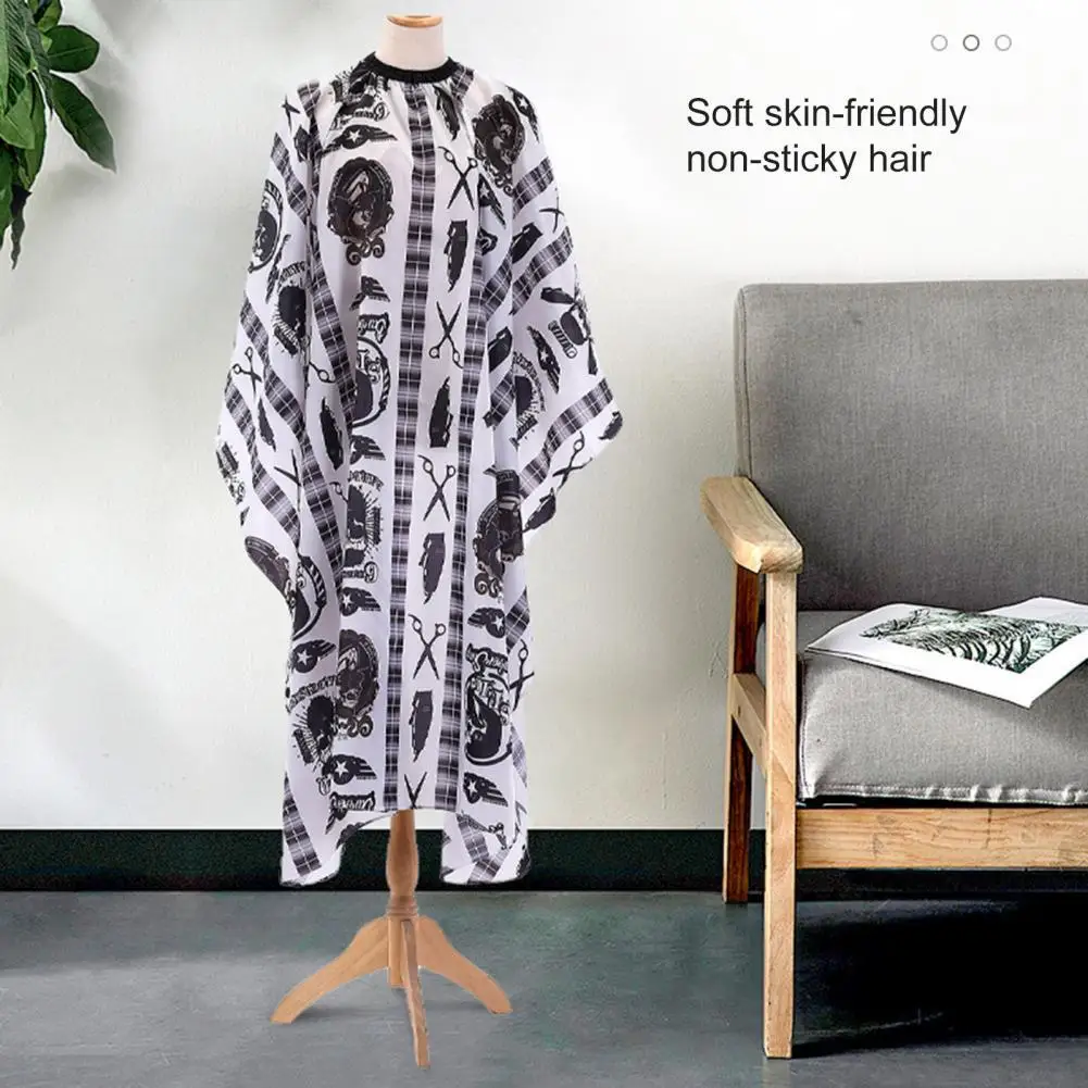 

Hair Gown Soft Fast Drying Antistatic Printed Hairdressing Oiled Cape for Household