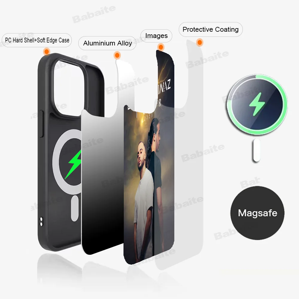 Djadja &amp Dinaz Phone Case Magesafe Magnetic Wireless Charge For iPhone 16 11 12 13 14 15 Pro Max Plus Mini