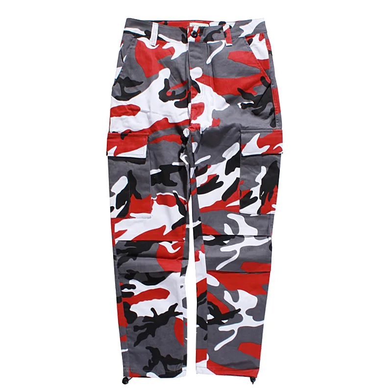 

Men's Sports Pants Military Pants Multi-pocket Camouflage Overalls Hip Hop Casual Pants Outdoor Loose Sports Pants