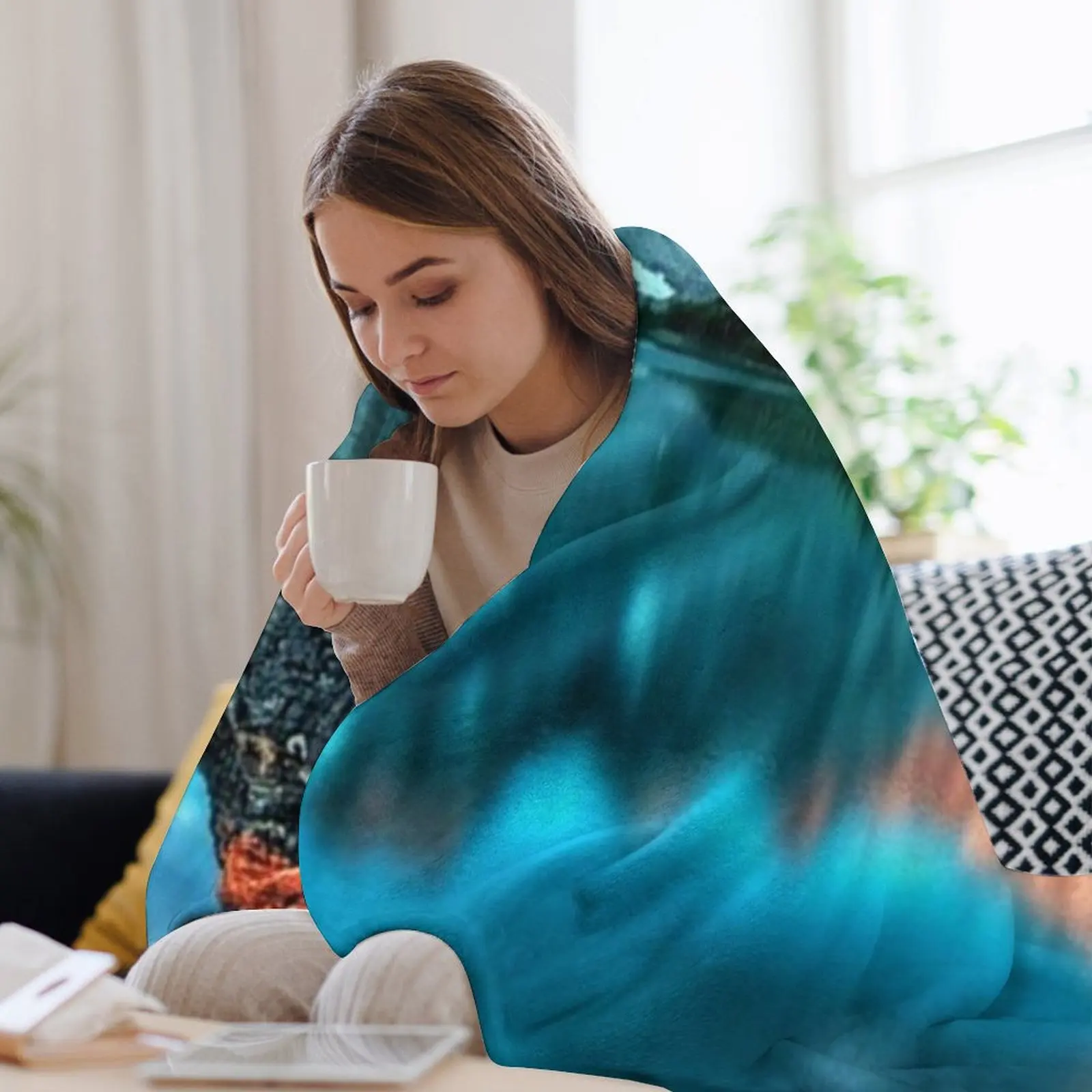 Озеро Луиза - Альберта Канада Пейзаж Плед одеяла и пледы Волосы для дивана Одеяла