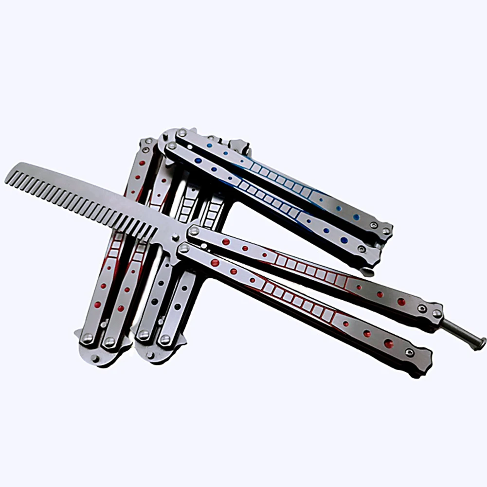 

Stainless Steel Practice Training Comb Hairdressing Styling Tool for Beginners Butterfly Pattern Hair Styling Tool