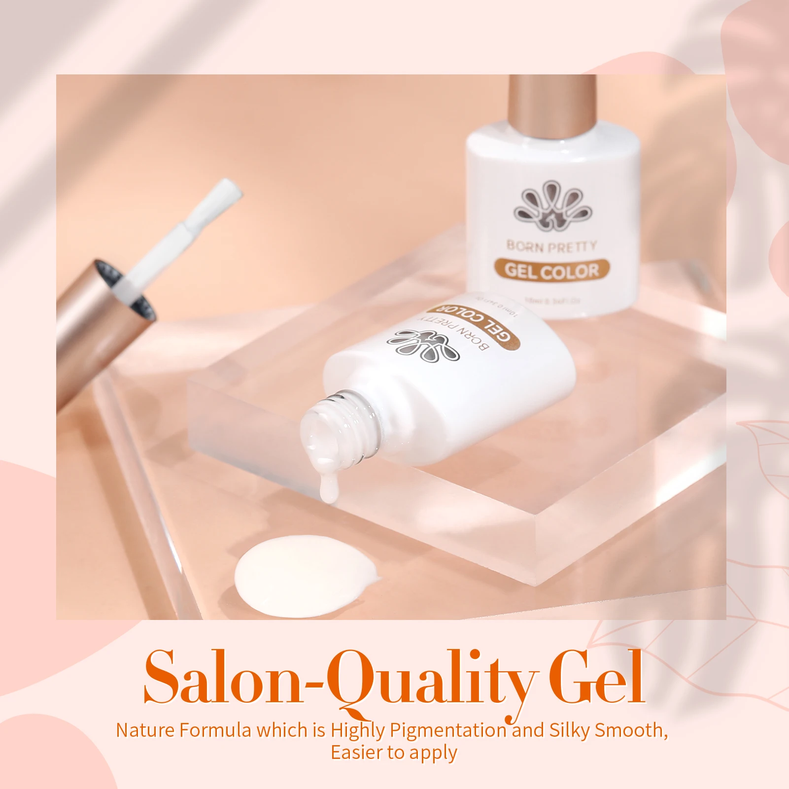 Гель-лак для ногтей BORN PRETTY молочный белый прозрачный 10 мл