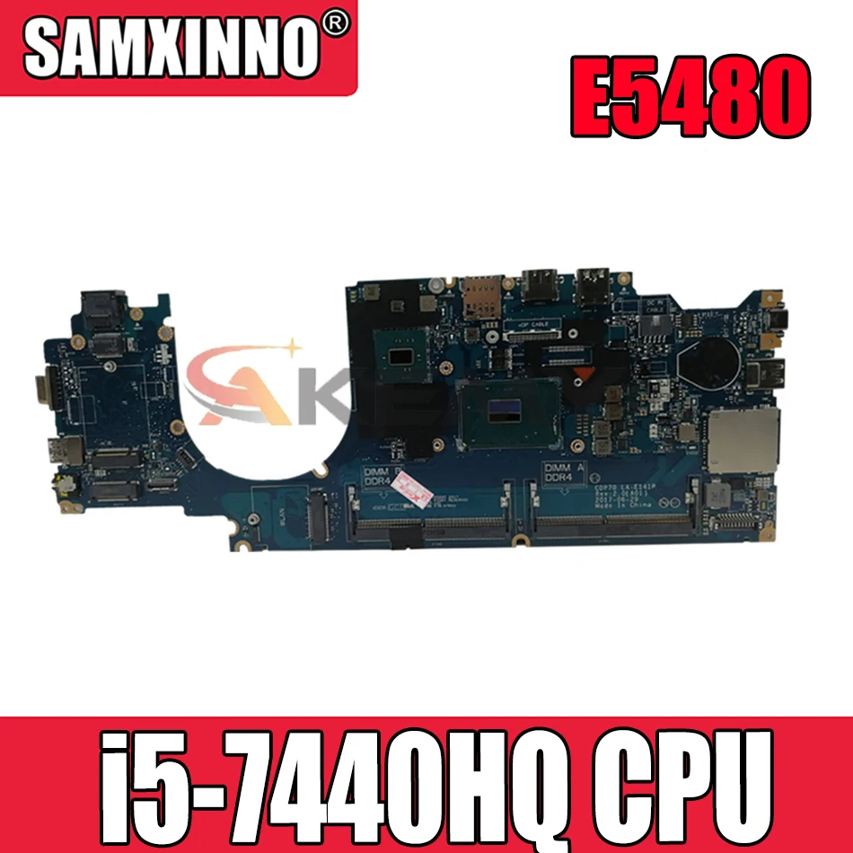 

Оригинальная материнская плата для ноутбука DELL Latitude E5480 i5-7440HQ SR32R, системная плата CN-0DTY10 0DTY10 LA-E141P DDR4