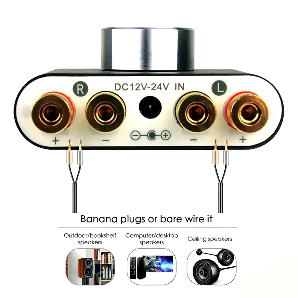 Цифровой усилитель мощности TPA3116 Bluetooth 5.0 X25 50W×2 2.0CH Mini HIFI Stereo Audio AMP DC12-24V для настольных колонок и аудиоресиверов (art.: 3920db155f37d) - 3920db155f37d