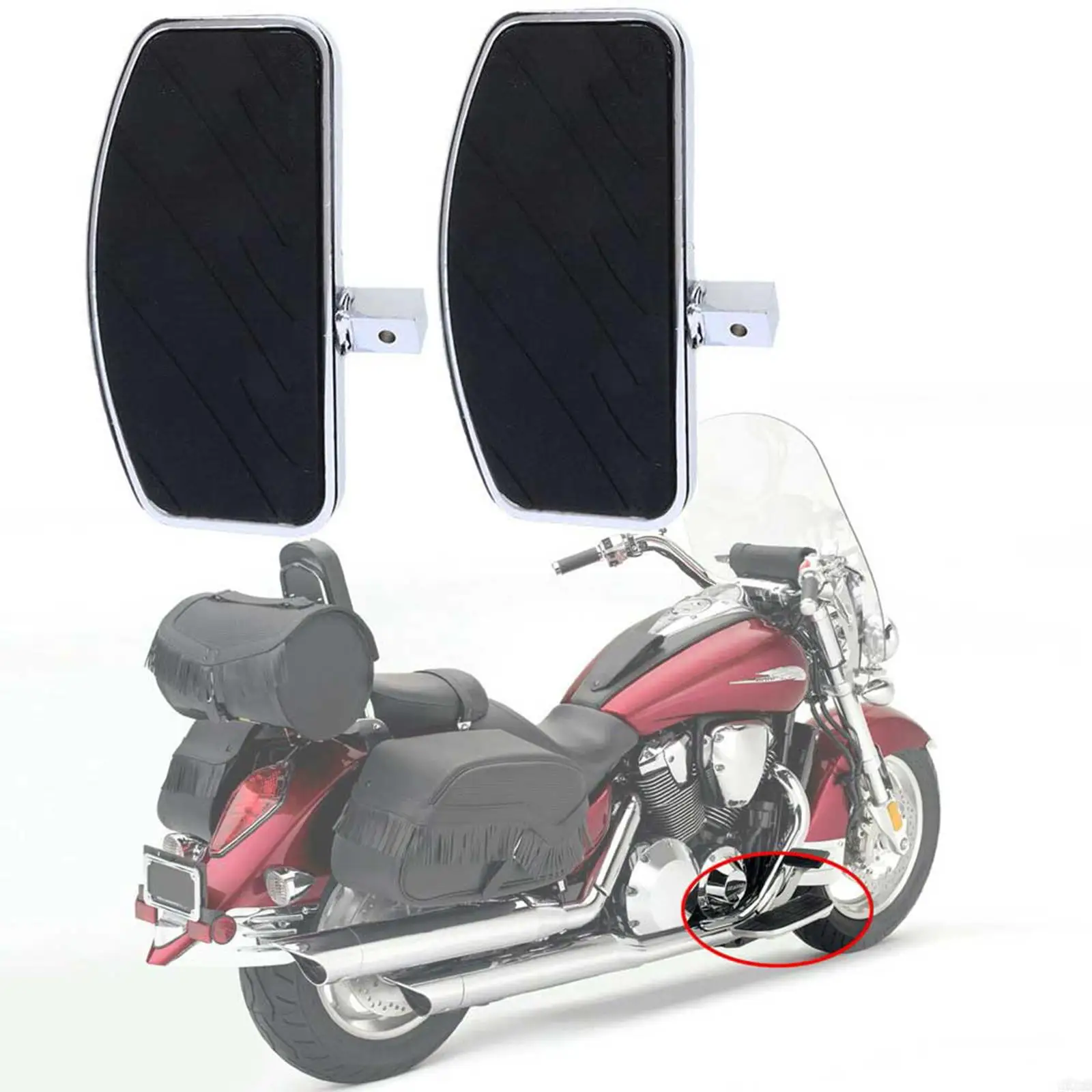 1 пара передних половых досок для Honda VF 250 750 Yamaha V-STAR DragStar 650 XV металл + резина