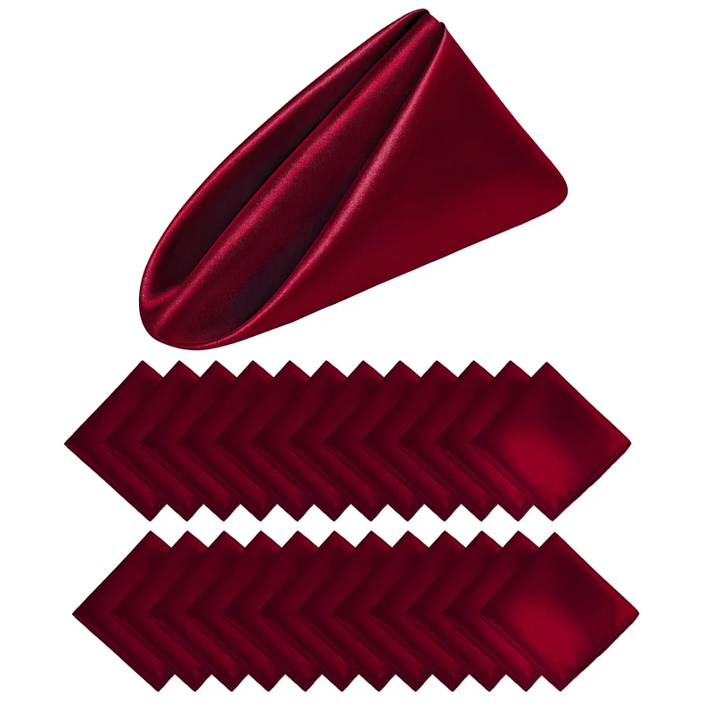 

Набор из 24 атласных столовых салфеток