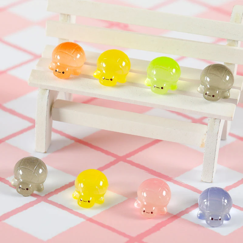 1 шт. разноцветная светящаяся Мини-черепаха микро-Ландшафтная фигурка орнамент