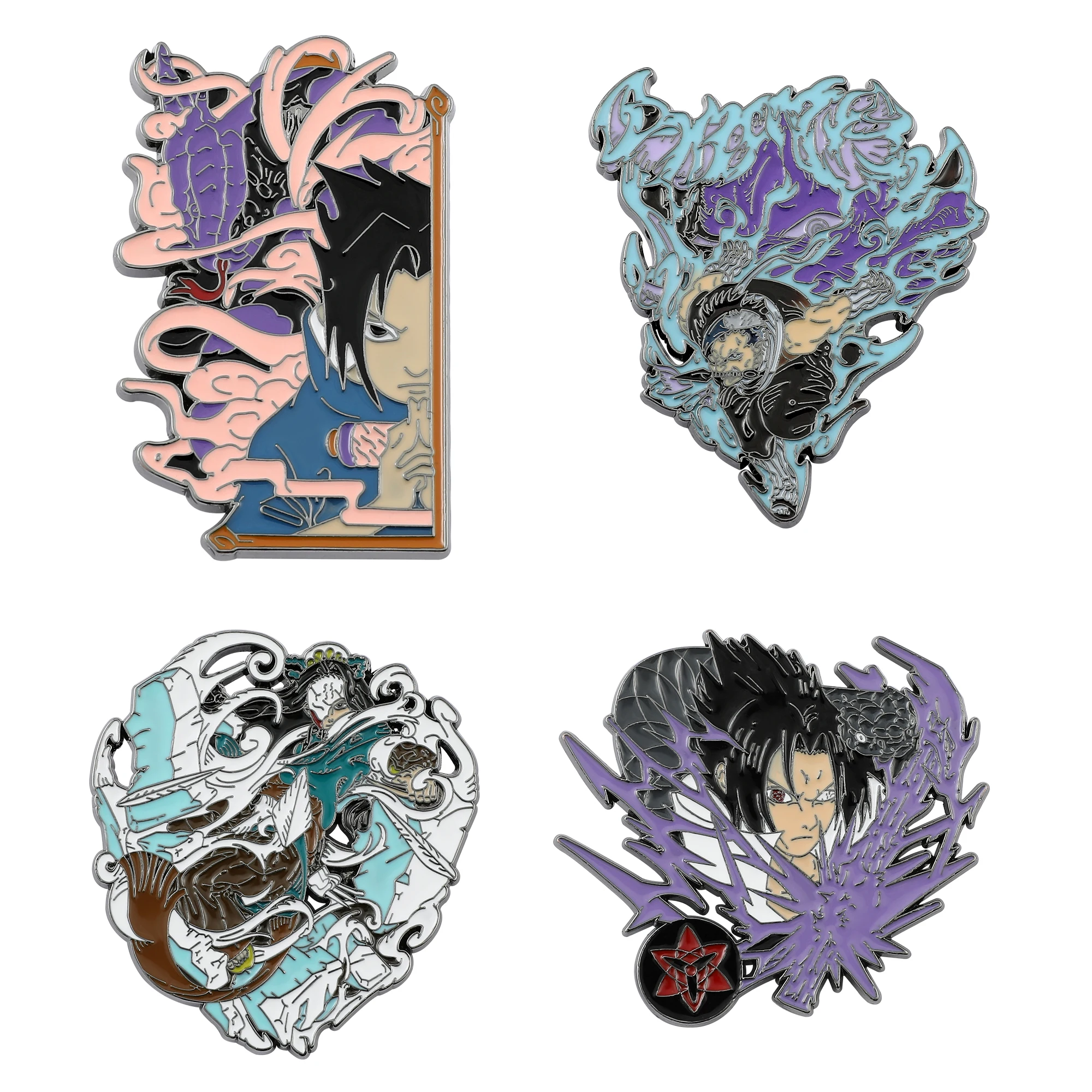 

Anime Naruto Uchiha Sasuke Haku Brooch Backpack Jeans Metal Enamel Lapel Pins Cartoon Badges Fashion Backpack Jewelry Gifts