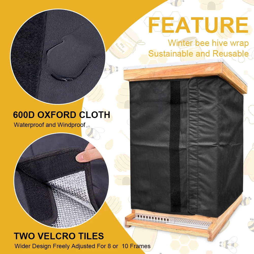 75 2 х 23 5 дюймов 600D Оксфордская обертка для улья Регулируемая изоляционная пленка
