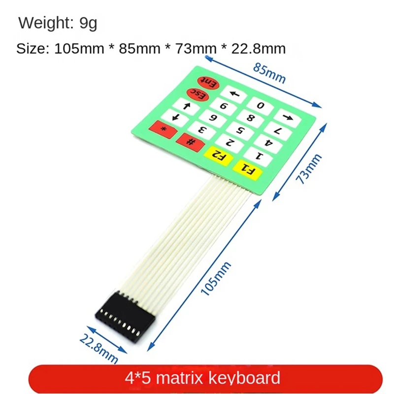 

10 шт., 4 Х5 кнопочный мембранный переключатель, клавиатура 20, мембранный переключатель для клавиатуры, Набор для творчества, совершенно новый, гибкий, с лучшей производительностью