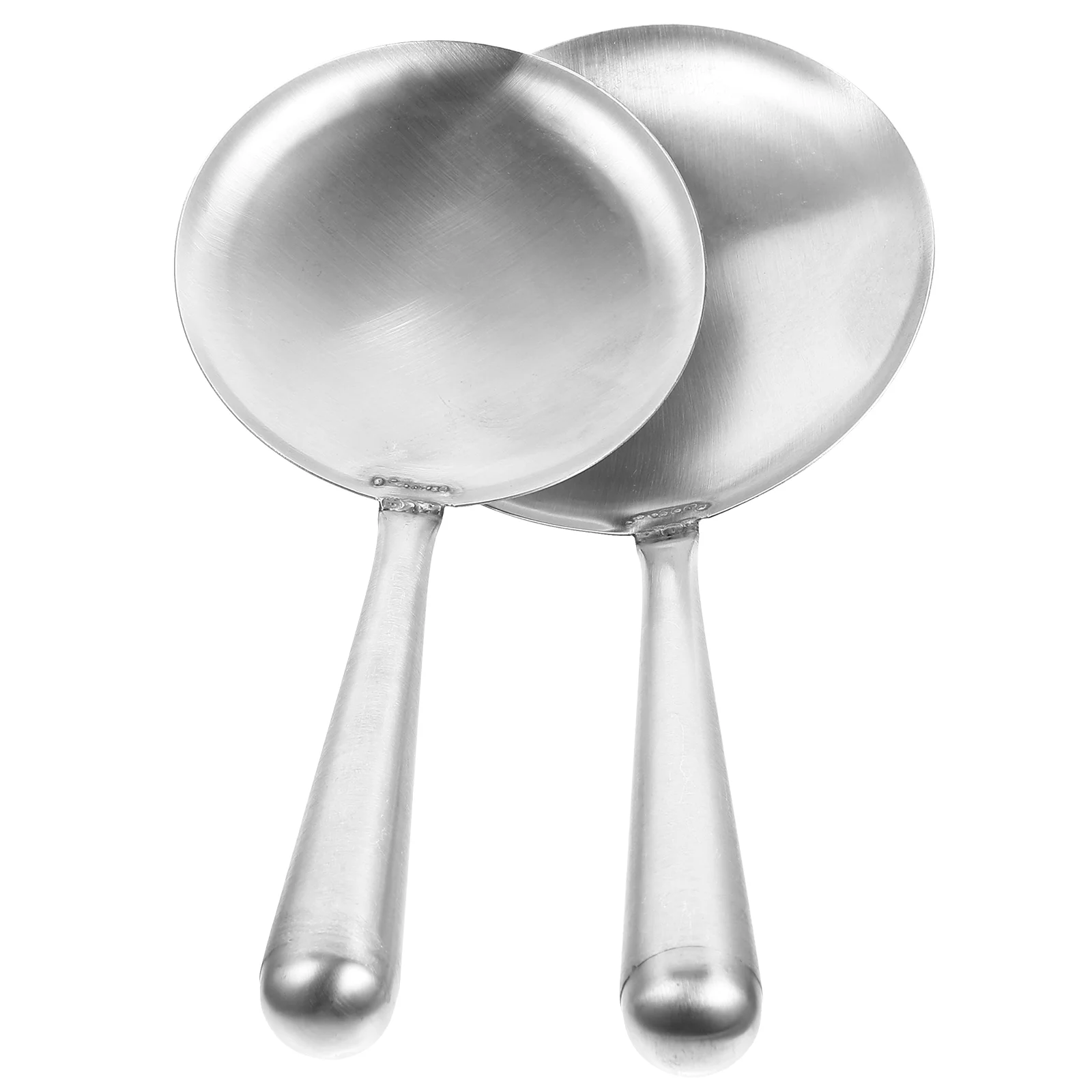 

2 Pcs Stainless Steel Spoons Big Kitchen Gadgets Skimmer Convenient Tofu Ladle 201 Handheld Rice Scoops Metal Banquet Ice bath