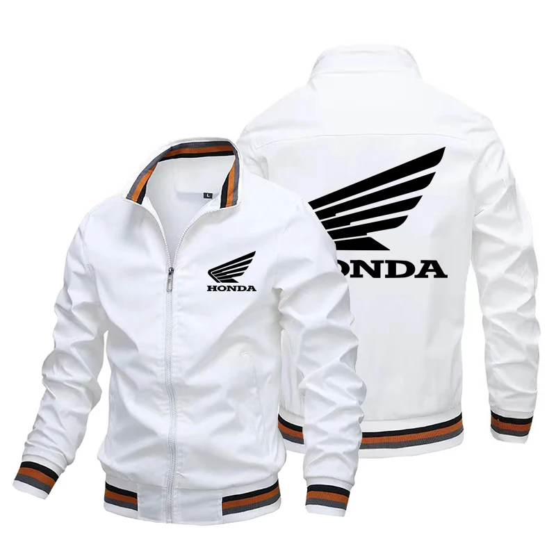 

Мужская куртка-бомбер Honda, мотоциклетная байкерская куртка с принтом логотипа автомобиля Honda, модная гоночная куртка, весна 2022, Мужская одеж...