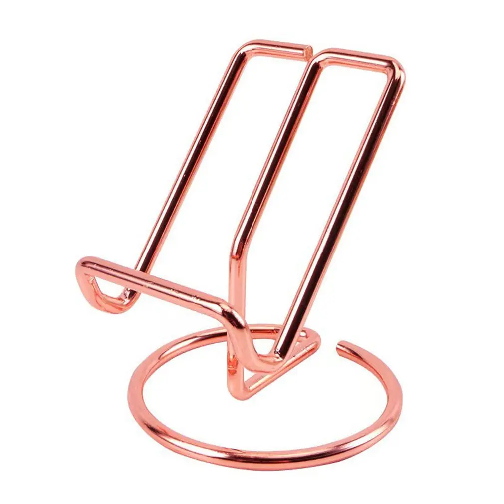 1pc Luxury Golden Desk Phone Holder Aluminum Business Card Rack Office Supplies Display Stand Accessories | Мобильные телефоны и