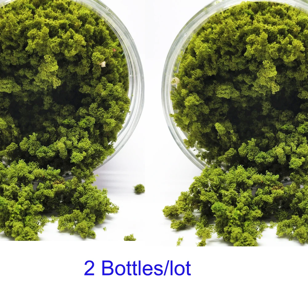 

2 бутылки порошковый темно-зеленый армейский зеленый материал для военных сцен Сделай Сам моделирование деревьев конструкция железнодорож...