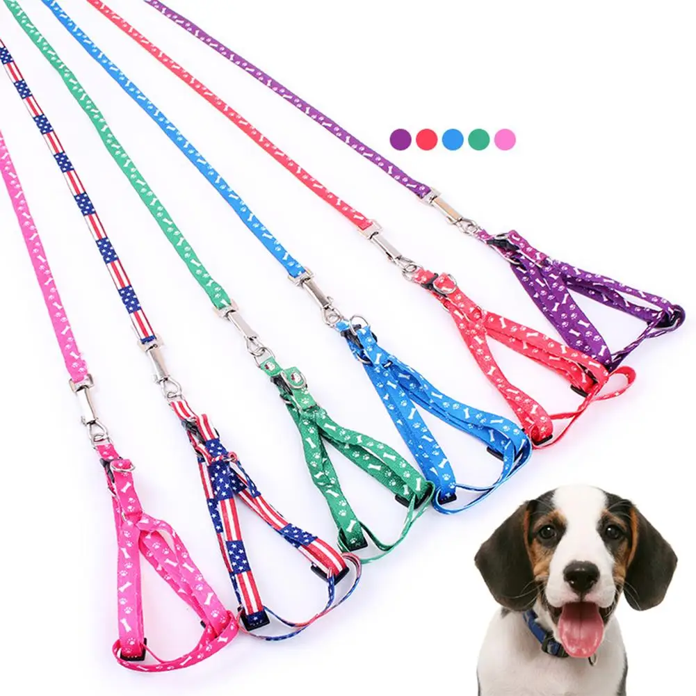 

[ READY STOCK ] Polyester Pet Chest Strap Soft Breathable Harness Rope Leash For Medium/large Dogs Cats