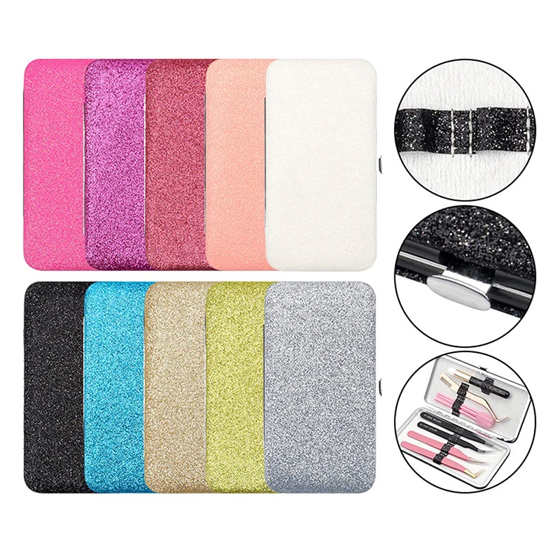 

1PC Professional Eyelash Tweezers Storage Bag Makeup Tools Case Eyelash Extension For Tweezers Brushes Lashes Makeup Tool 7 Card