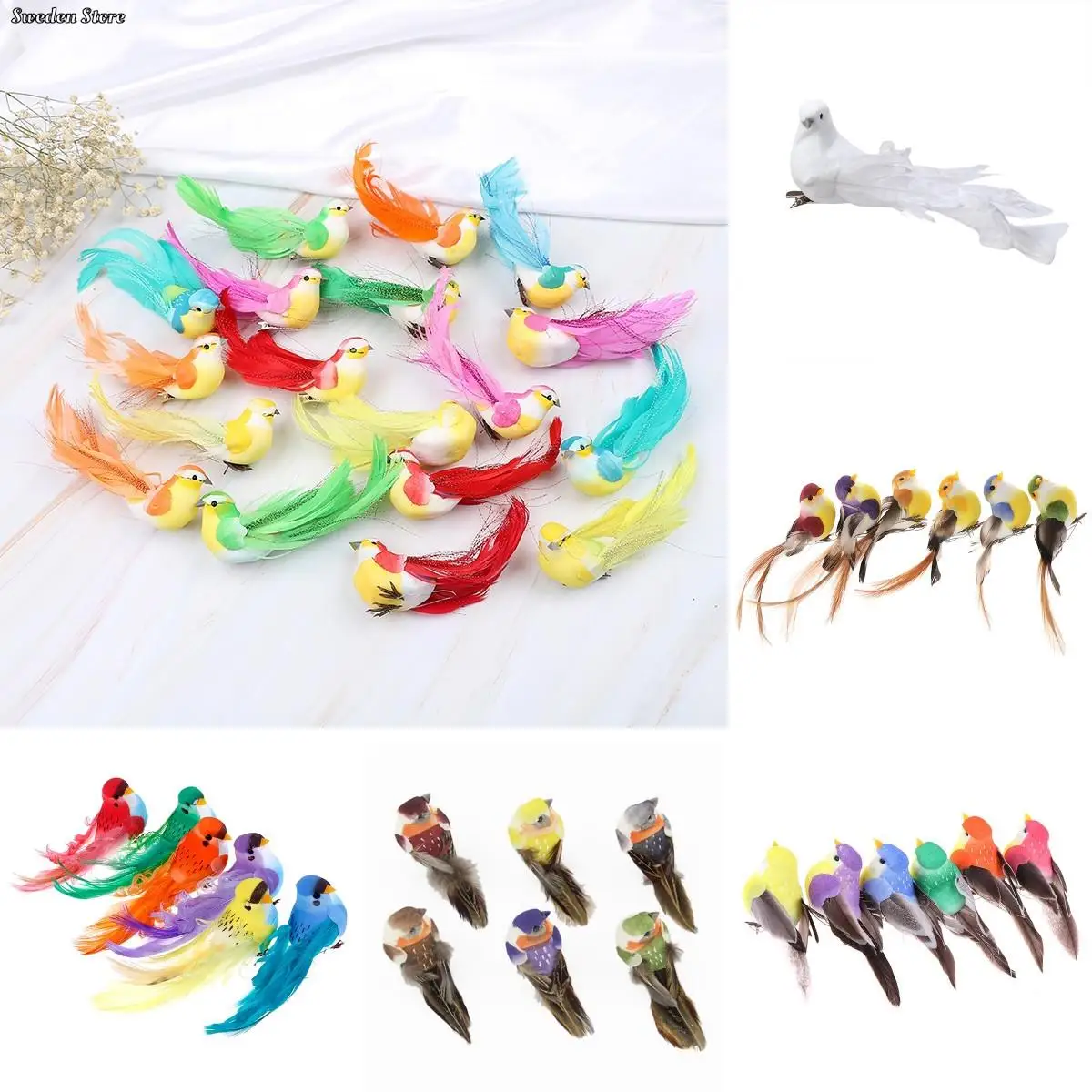 

Ручная работа, Искусственное перо, 1 шт., фигурка газона, украшение, животное, птица, сад, птица, реквизит, миниатюрное украшение