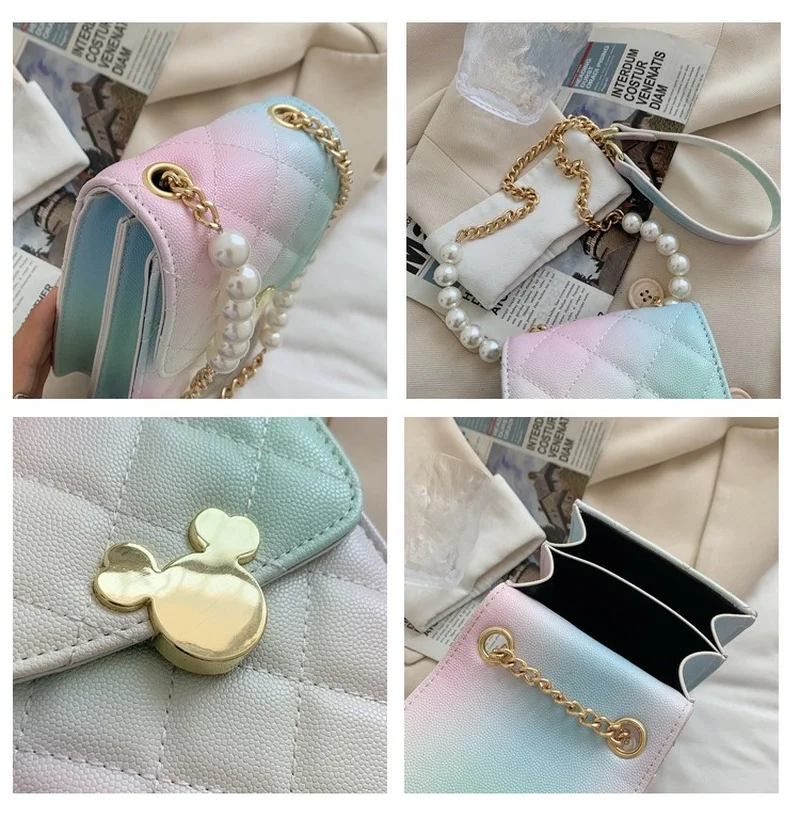 Disney Purse for Women Girl Mickey Mouse Ladies Messenger Bag Shoulder Bag Handbag Cartoon Fashion High Quality Free Shipping