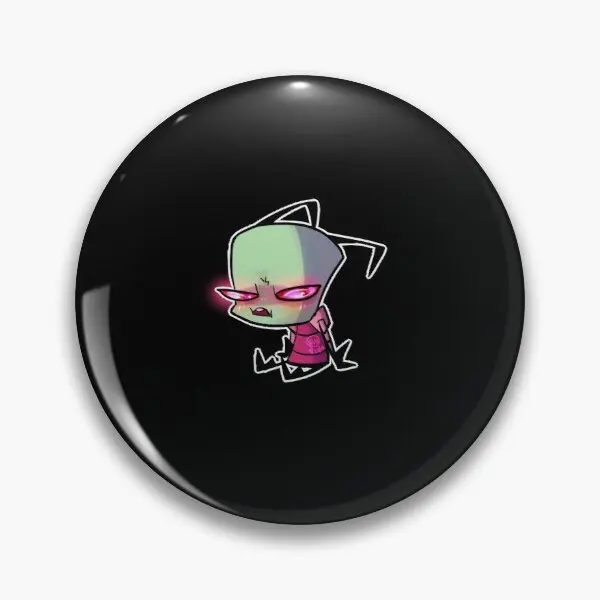 Фото Florpus Invader Zim Irken Logo увидеть танцующую гирлянду Oww мой Сжимаемый мягкий кнопочный штифт Настраиваемые ювелирные изделия Забавный мультяшный подарок металл №4