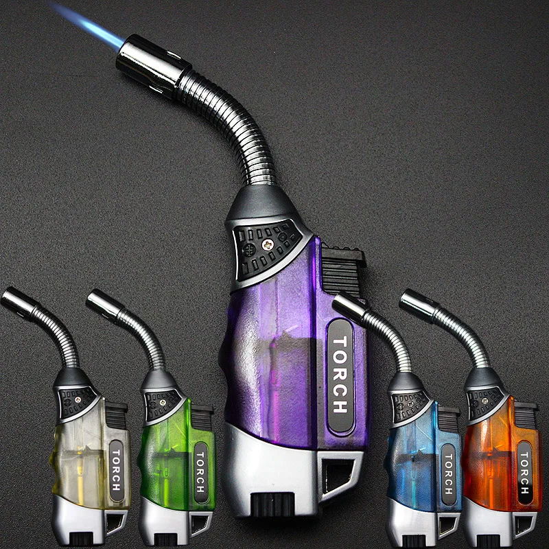 

2023 Popular Hose Igniter, Large Fire Butane Gas Barbecue Windproof Lighter, Kitchen Igniter, Transparent Visible Gas Torch