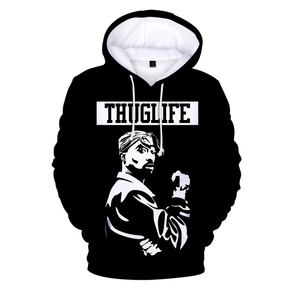 

2022 New Gangsta 2Pac3D Printed Hoodie Sportswear Men's and Women's Casual Fashion Sports All-match Harajuku Style Hooded Sweate