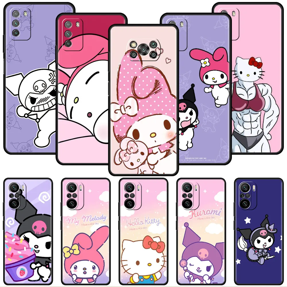 

Cute Rabbit My Melody Case for Xiaomi Redmi Note 11 10 9 8 Pro 9s 7 8T 10S For REDMI K40 9C 9C 9 8 10C 10 Phone Fundas Cover