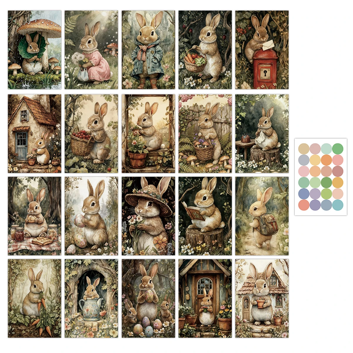 

Пасхальные наклейки и открытки "Лесной кролик"