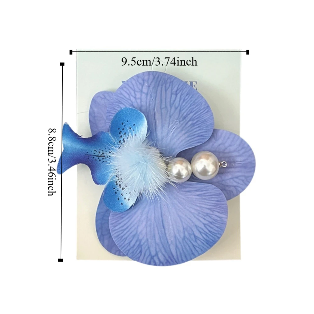 Заколка для волос с жемчугом и цветком орхидеи бабочка орхидея корейский стиль