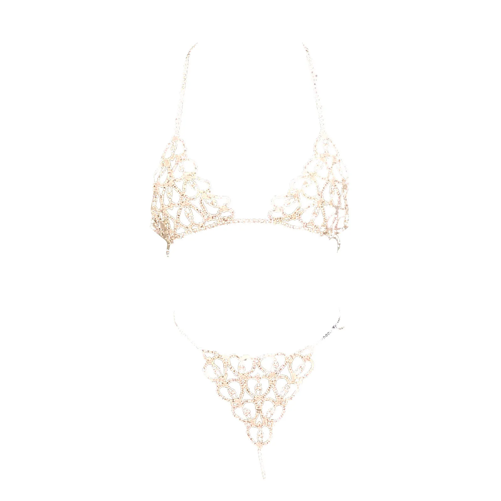 

Модный женский бриллиантовый комплект из бюстгальтера и трусиков с цепочкой на бретельках, ювелирные украшения, танга, Дадди, маленькие милые брюки