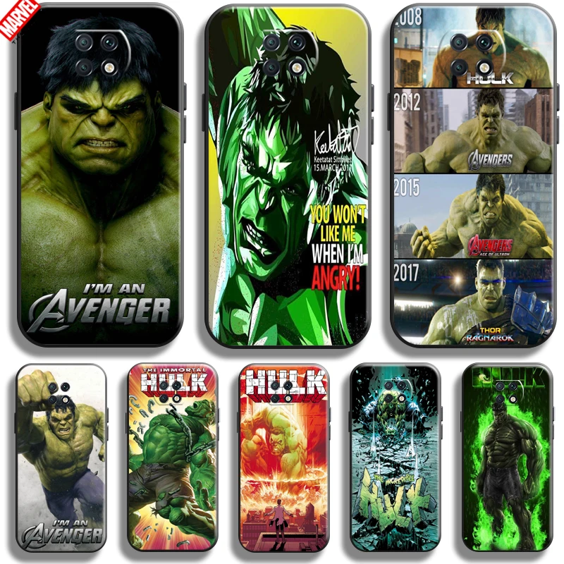 

Marvel Hulk Avengers For Xiaomi Redmi Note 9T Phone Case 6.53 Inch Soft Silicon Coque Cover Black Funda Thor Captain America