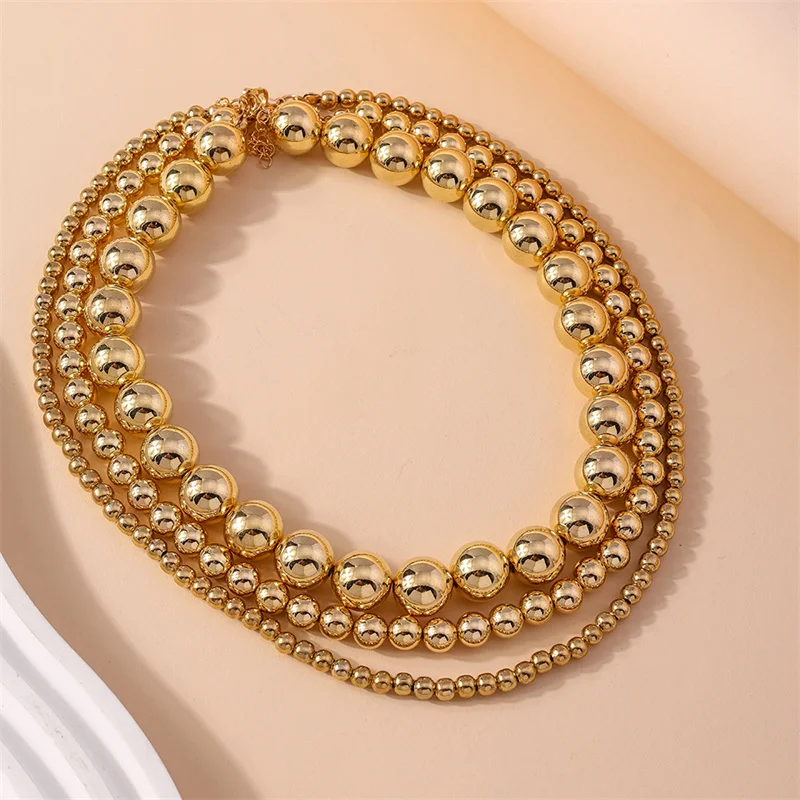 3 шт./комплект женские колье с большим шариком